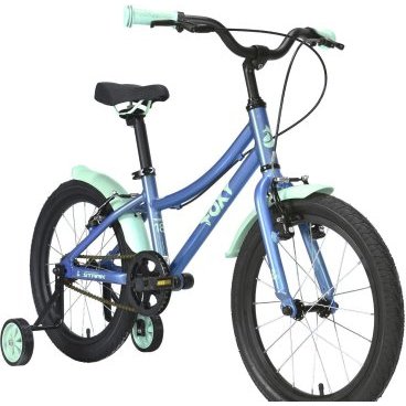 Детский велосипед Stark Foxy Girl 18, синий/мятный, 2024, HQ-0014333