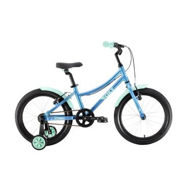 Фото Детский велосипед Stark Foxy Girl 18, синий/мятный, 2024, HQ-0014333
