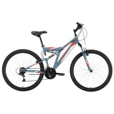 Горный велосипед Black One Phantom FS 27, серый/красный/серый, 2022, HQ-0005334