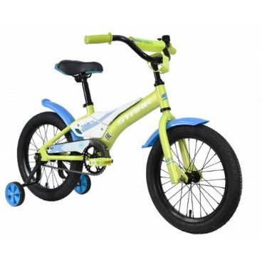 Велосипед детский StarkTanuki 16 Boy зеленый/синий/белый, 2023, HQ-0010240