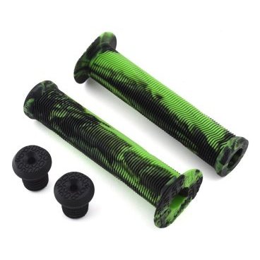 Ручки на велосипедный руль BMX COLONY Much Room Grips, 30х140мм, цвет черно-зеленый, 03-002218
