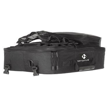 Сумка M-WAVE, Amsterdam Triple, штаны на багажник, 62 литра, 3в1, 34х46х21 см, черно-серая, 5-122311