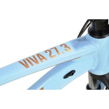 Женский горный велосипед Stark Viva 27.3 HD светло-голубой/оранжевый металлик, 2023, HQ-0009992