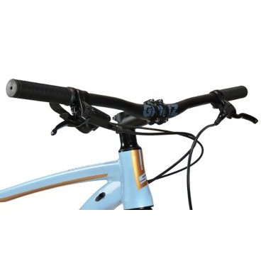 Женский горный велосипед Stark Viva 27.3 HD светло-голубой/оранжевый металлик, 2023, HQ-0009992