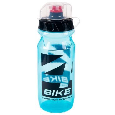 Велобутылка 4BIKE 553MPA 0,6 л, полупрозрачная, с защитным колпачком, голубая, ARV000275