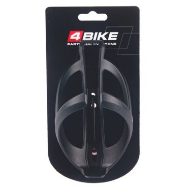 Флягодержатель велосипедный 4BIKE 056, пластик, чёрный, ARV000280