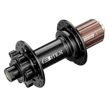 Втулка Bitex задняя чёрная для MTB BOOST, под сквозную ось 12x150 мм, MTR12-32H-12-150BK_ShST