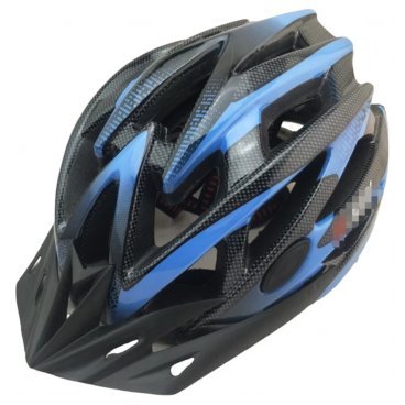 Велошлем защитный STELS FSD-HL056 (in-mold), сине-чёрный, 600303