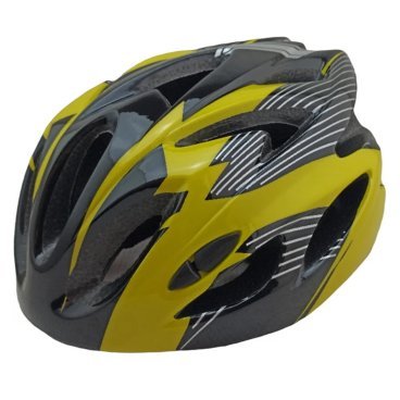 Фото Велошлем защитный STELS FSD-HL057 (out-mold, жёлто-чёрный, 600321