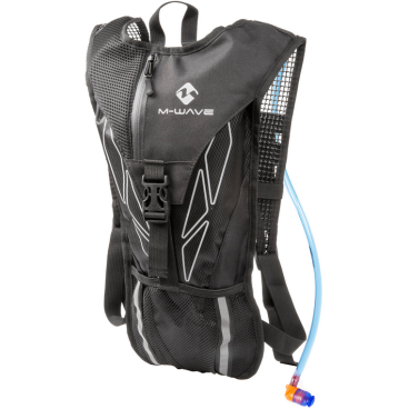 Велосипедный рюкзак M-WAVE с гидропаком, черно-серый 5-122500  - купить со скидкой