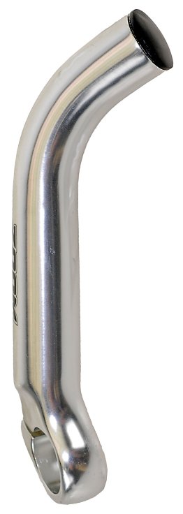 Рога велосипедные ZOOM алюминиевые слабоизогнутые средней длины серебристые 5-408153 рога для велосипеда zoom алюминиевые прямые короткие серебристые цельнолитые 5 408149