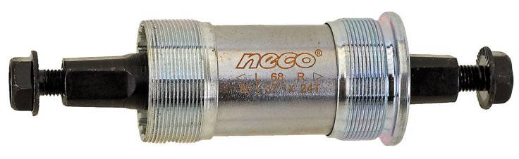 Каретка-картридж для велосипеда NECO стальные чашки 115/24мм 5-359272 каретка картридж велосипедная neco 110 5 20 5 мм стальные чашки 5 359270