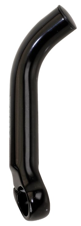 Рога велосипедные ZOOM алюминиевые слабоизогнутые средней длины черные цельнолитые 5-408152