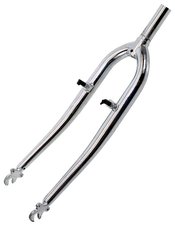 Велосипедная вилка Вилка велосипедная M-Wave, 28 х 1, конус 26,4 мм, шток 240 мм, V-brake, серебристая, 5-392850