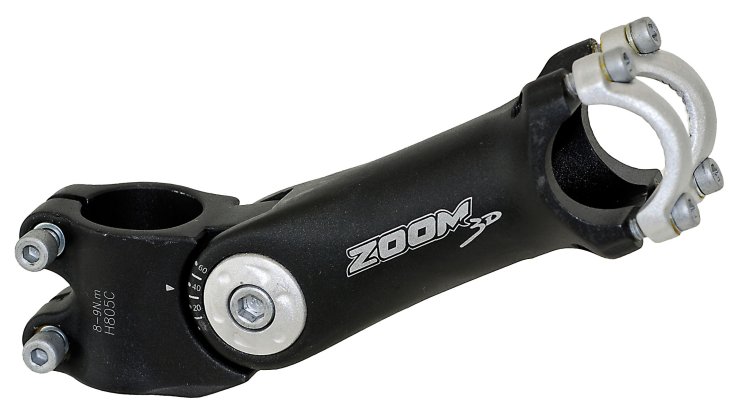   ВашВелосипед Вынос велосипедный ZOOM, внешний, регулируемый, (0-60`), 1-1 1/8, 125/90 мм, руль 25.4 мм, 5-404164