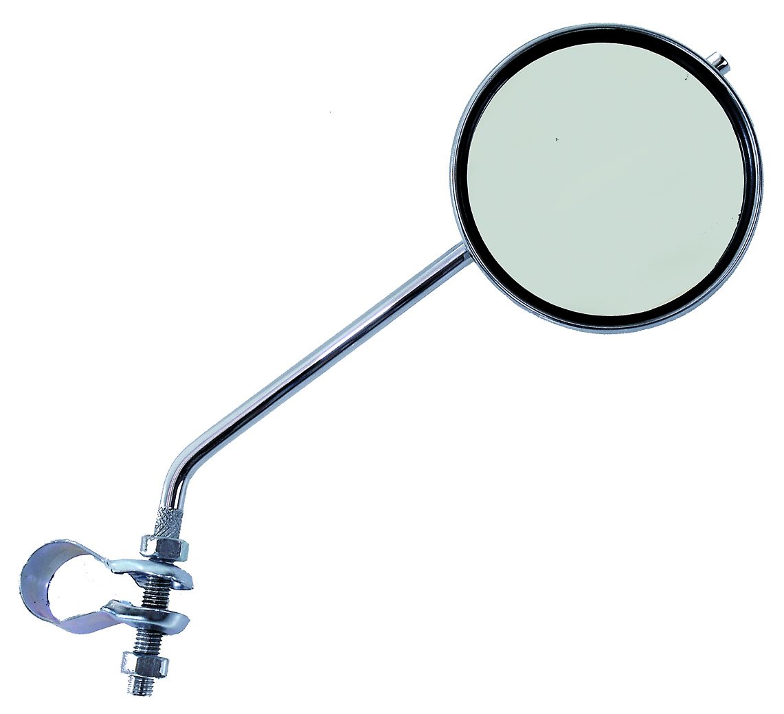 Зеркало 5-271018 плосокое круглое D=80мм регулируемое кольцевое крепление серебристый
