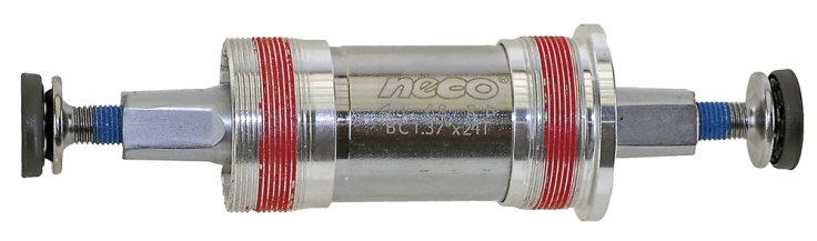 Каретка-картридж для велосипеда NECO 122.5/28.5мм алюминиевые чашки 5-359265