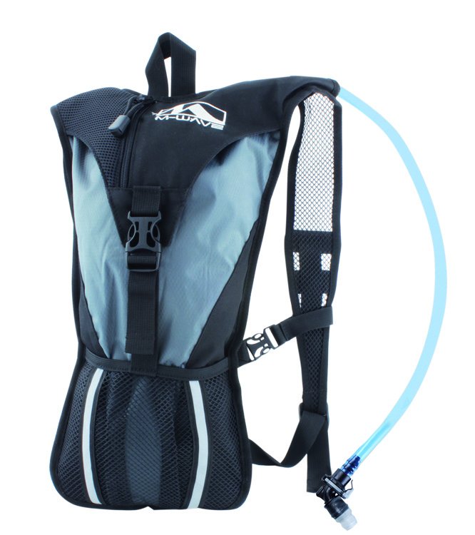 Велосипедный рюкзак M-WAVE с гидропаком, черно-серый 5-122500