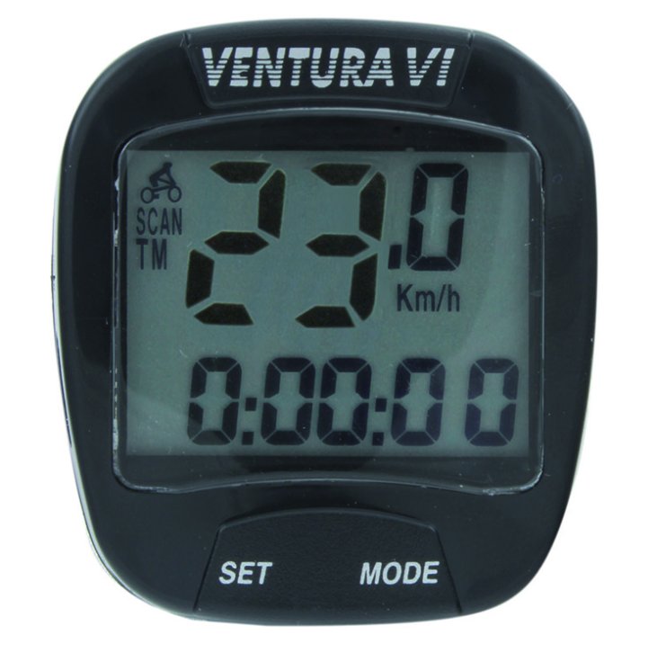 Велокомпьютер VENTURA VI, 6 функций, черный, 5-244530