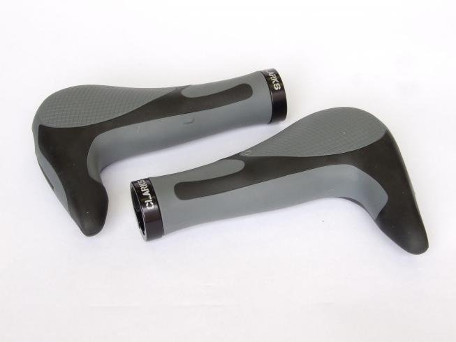 Рога+ручки для велосипеда CLARK`S резина 2-х комп.+гель 138мм эргон. ce-205 2 фикс. 3-330