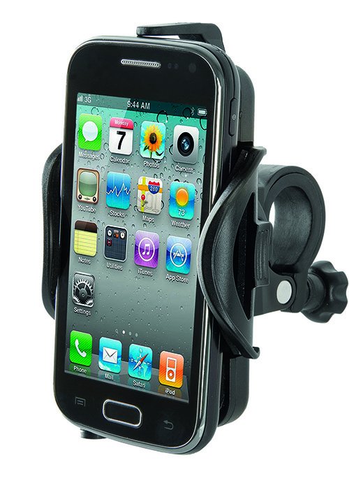 Держатель M-WAVE для смартфона пластик на руль черный, 5-122405 зеркало велосипедное m wave на руль панорамное овальное 105х70мм держатель 300мм 5 270080