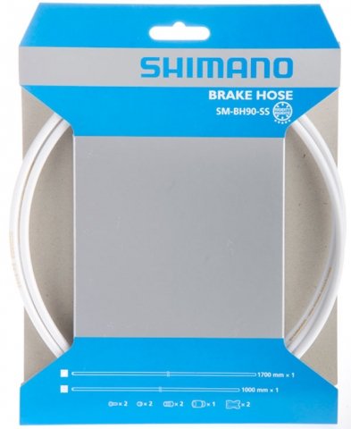 Гидролиния SHIMANO BH90-SS, 1700 мм, обрезной, цвет белый ESMBH90SSW170 гидролиния shimano bh90 ss 1000 мм обрезной esmbh90ssl100