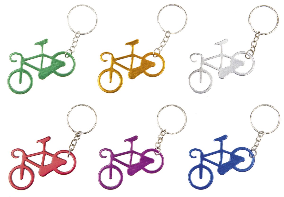 Брелок для ключей велосипед алюминиевый, цвета в ассортименте (12), 5-719906