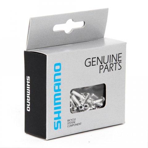 Концевик алюминиевый Shimano для троса переключения, 100шт, Y62098030 концевик shimano алюминиевый для троса тормоза 10 штук y62098070
