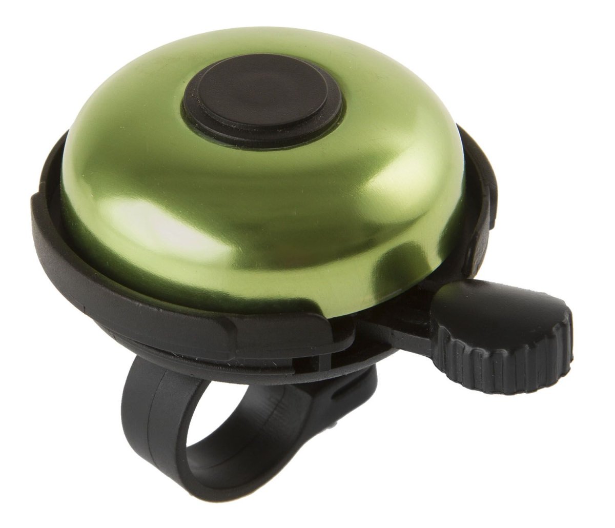Звонок велосипедный M-Wave, алюминий/пластик, D=53 мм, черно-зеленый, 5-420155 звонок велосипедный bbb bike bell easyfit deluxe displaybox 20pcs черно серый bbb 14d