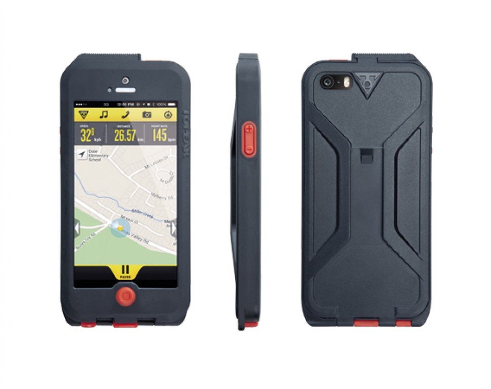 Бокс водонепроницаемый TOPEAK, для iPhone 5 с креплением на велосипед, чёрный/красный, TT9838BR бокс topeak для смартфона iphone 5 5s с креплением на руль белый tt9833w