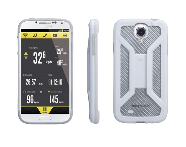 Бокс для телефона TOPEAK для Samsung Galaxy S4, с креплением, белый, TT9836W бокс topeak для смартфона iphone 5 5s с креплением на руль белый tt9833w