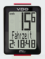 Велокомпьютер VDO M1.1 NEW 5 функций, проводной, черно-белый,  4-30010 телефон проводной panasonic kx ts2352ruw белый