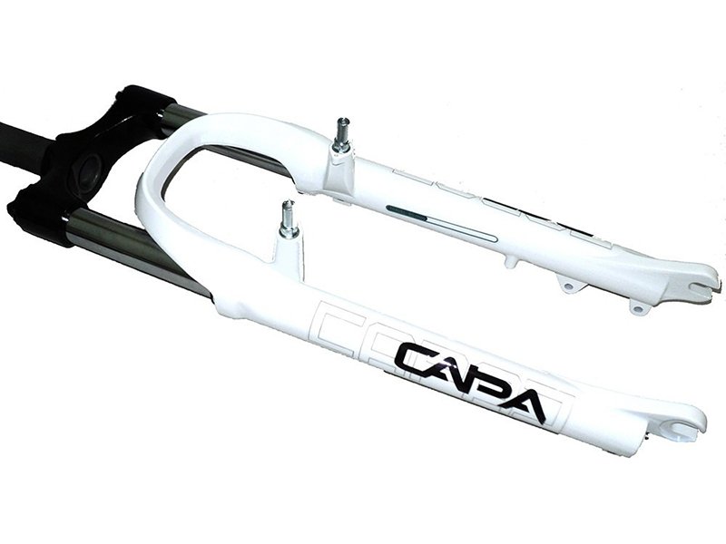 Велосипедная вилка Вилка велосипедная RST Capa ML, 26х 28,6, пружинно-эластомерная, V+D, белая, 1-0024