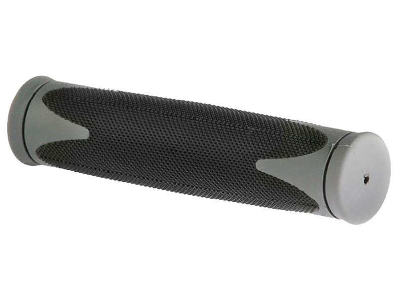 Грипсы велосипедные VELO, резина, 2-х компонентные, 130 мм, черно-серые, 5-410360