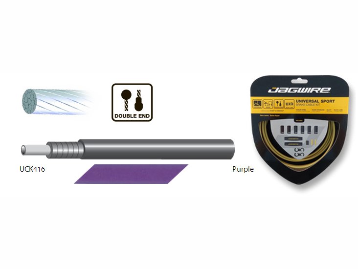 

Тросы тормозные с оболочками JAGWIRE Hyper Universal Brake Kit комплект, фиолетовый, UCK416