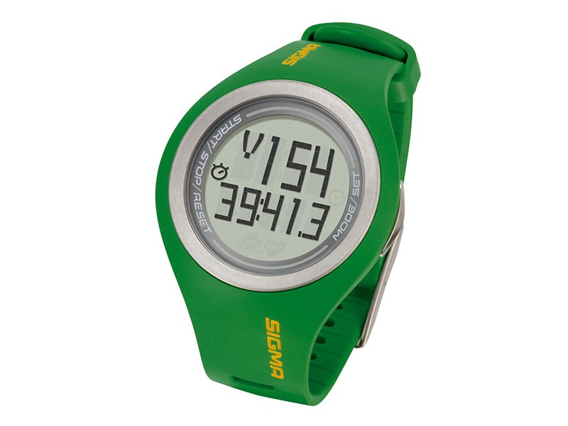 Спортивные часы Пульсометр SIGMA PC 22.13, мужской, зелёный, 22133