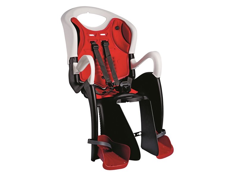 Детское велокресло BELLELLI Tiger Relax, на подсидельную трубу, серо-белое, до 22кг, 01TGTR00020