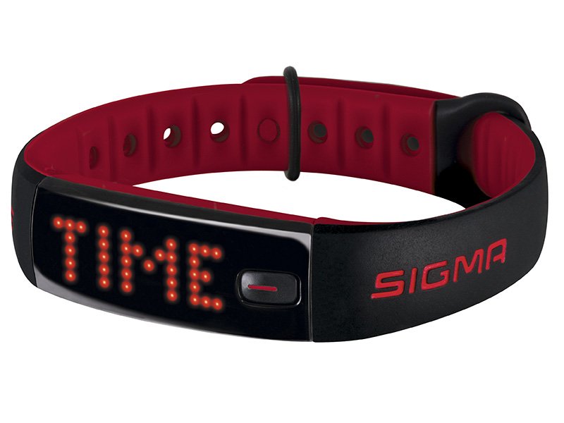 Шагомер SIGMA ACTIVO, чёрный/красный, 22910 ремешок red line силиконовый для фитнес браслета xiaomi mi band 5 mi smart band 6 розовый ут000021350
