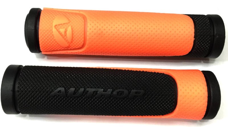 Ручки  на руль AUTHOR AGR-600-D3, 130 мм, резиновые, 2-х компонентные, черно-серые, 8-33452006 поводок амортизирующий 120 160 х 1 см черно оранжевый