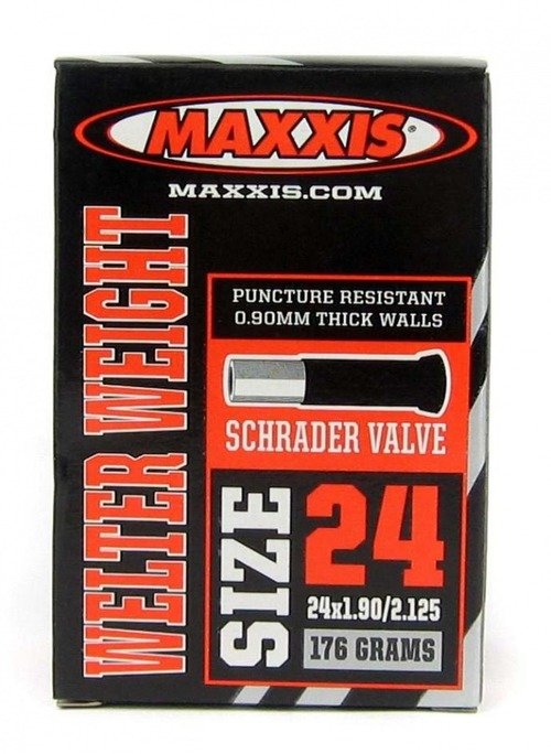 

Камера велосипедная Maxxis Welter Weight, 24x1.9/2.125, ниппель Schrader, автониппель, IB48701000