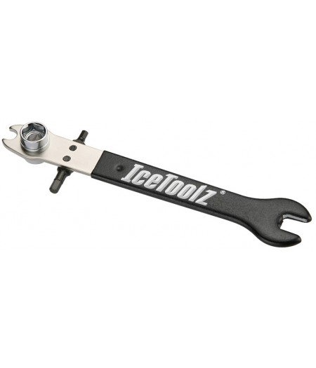Ключ педальный Ice Toolz, 15мм, шестигранник 5/6 мм торцовые 10/15 мм, Сr-Mo сталь, 34T2 ключ педальный ice toolz 15мм 33f5