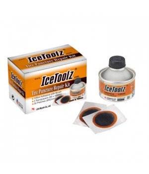 Комплект заплаток ICE TOOLZ,  заплатки 30 шт./наждачка 3 шт./ клей 125мл, 65B1