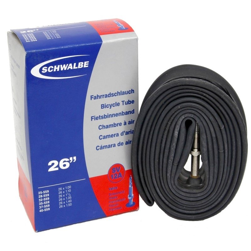 

Велокамера Schwalbe SV12A, 26"х1.00-1.50, 25/40-559, Presta 40mm, 10432343