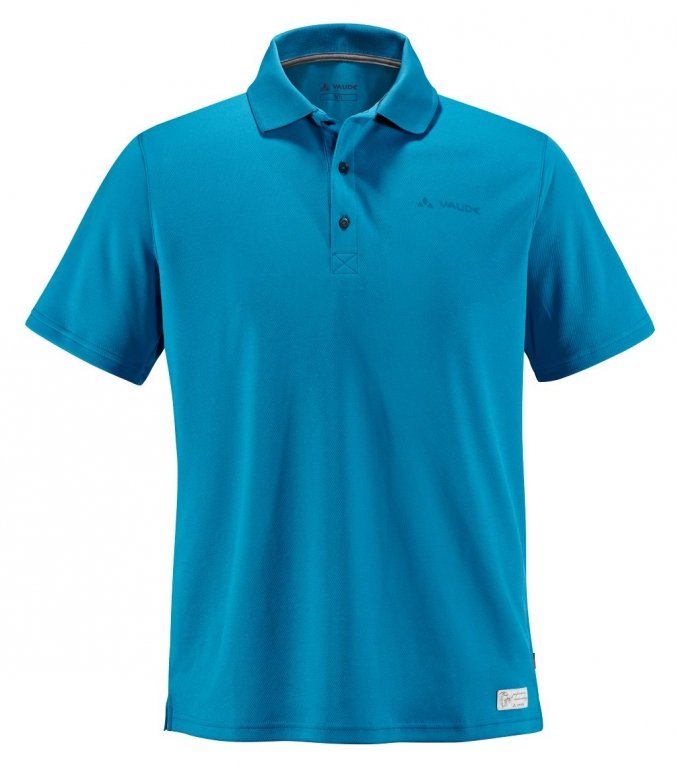 Велофутболка VAUDE Me Marwick Polo Shirt 789, brook,синий, мужская, 4585