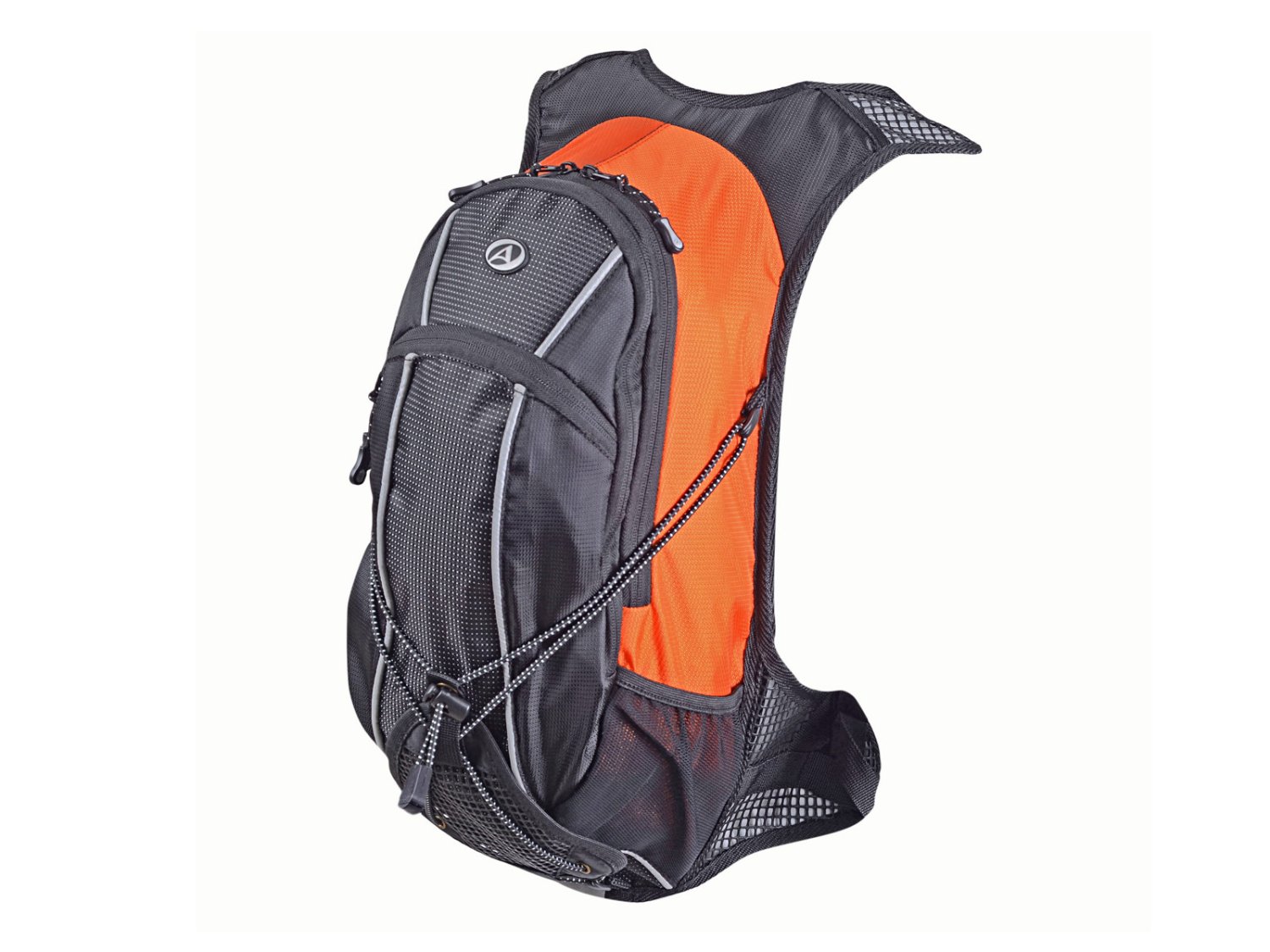 Рюкзак спортивный AUTHOR CYCLONE GSB, V=9л+желтый чехол от дождя, черно-оранжевый, 8-8100276 многоточие дождя