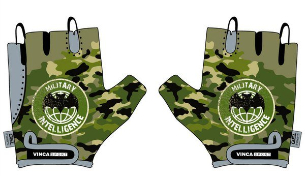   ВашВелосипед Велоперчатки детские Vinca Sport, зеленые, VG 951 Military (Размер: 5XS)
