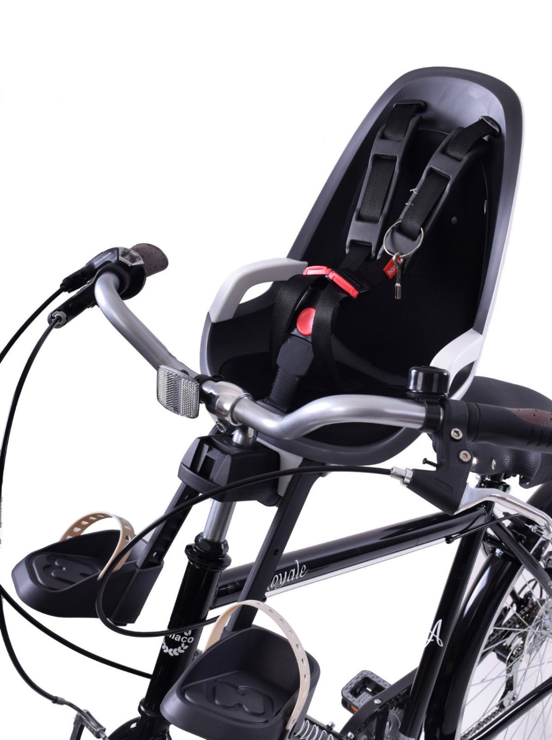 Детское велокресло HAMAX CARESS OBSERVER, на рулевую трубу, серый/красный, до 15 кг, 553025 УТ-00027127 HandleFix - фото 2