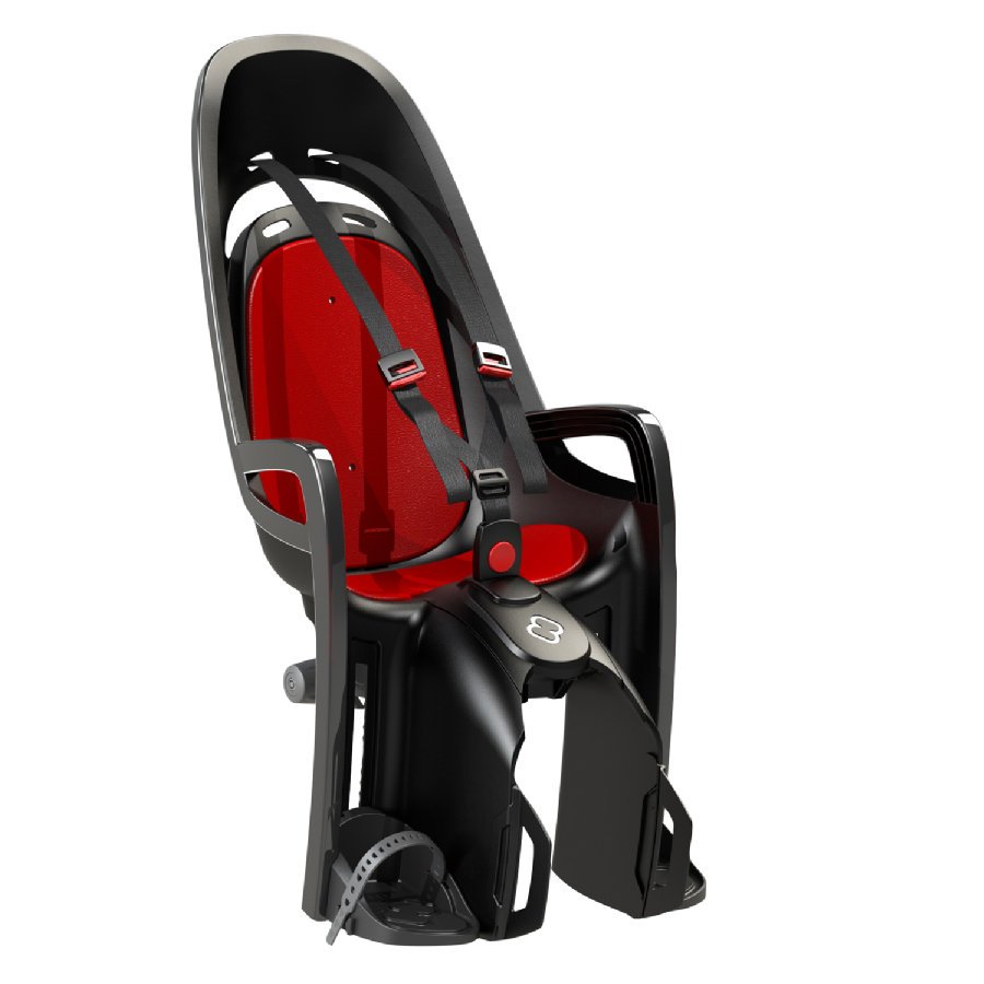 Детское велокресло HAMAX CARESS ZENITH, на багажник, серый/красный, до 22 кг, 553042 адаптер для крепления на багажник hamax caress carrier adapter серый р one size 604011