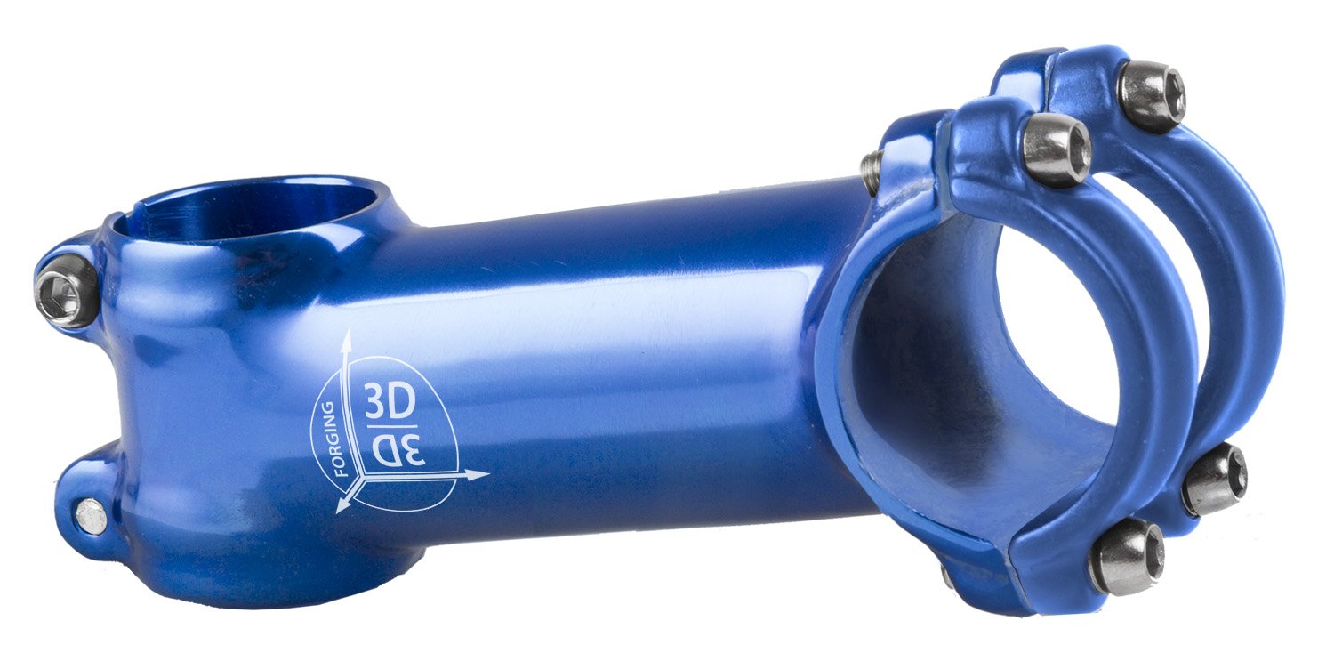  Вынос велосипедный M-WAVE 3D, внешний, нерегулируемый, для 1 1/8, для руля 31,8 мм, 100 мм, синий, 5-404291