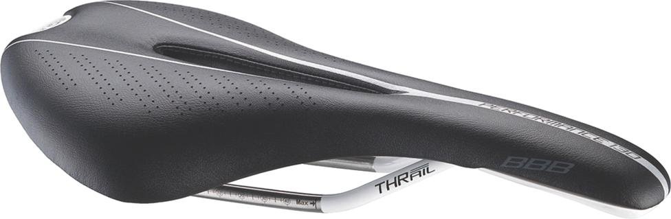Седло велосипедное BBB Arrow anatomic microfiber THR rail, 130mm, черный, BSD-60